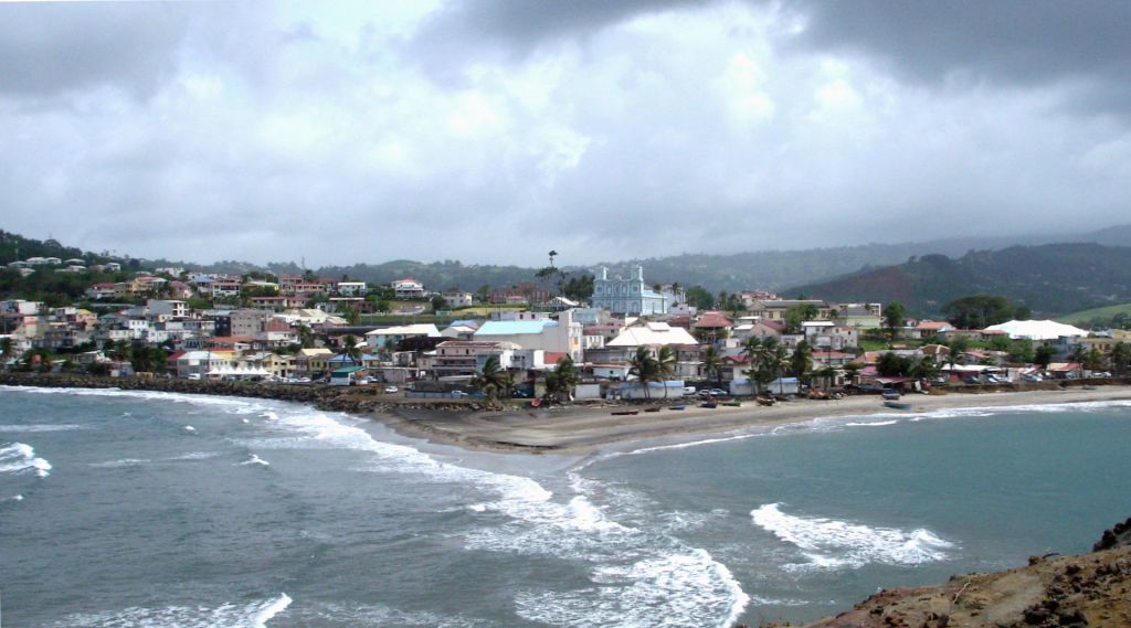 Ville de Sainte Marie vue de lîlet