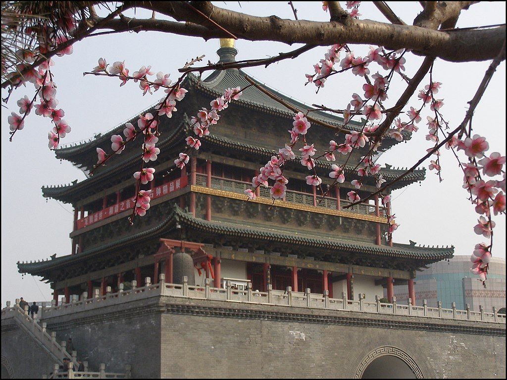 Tour de la cloche de Xian Chine 