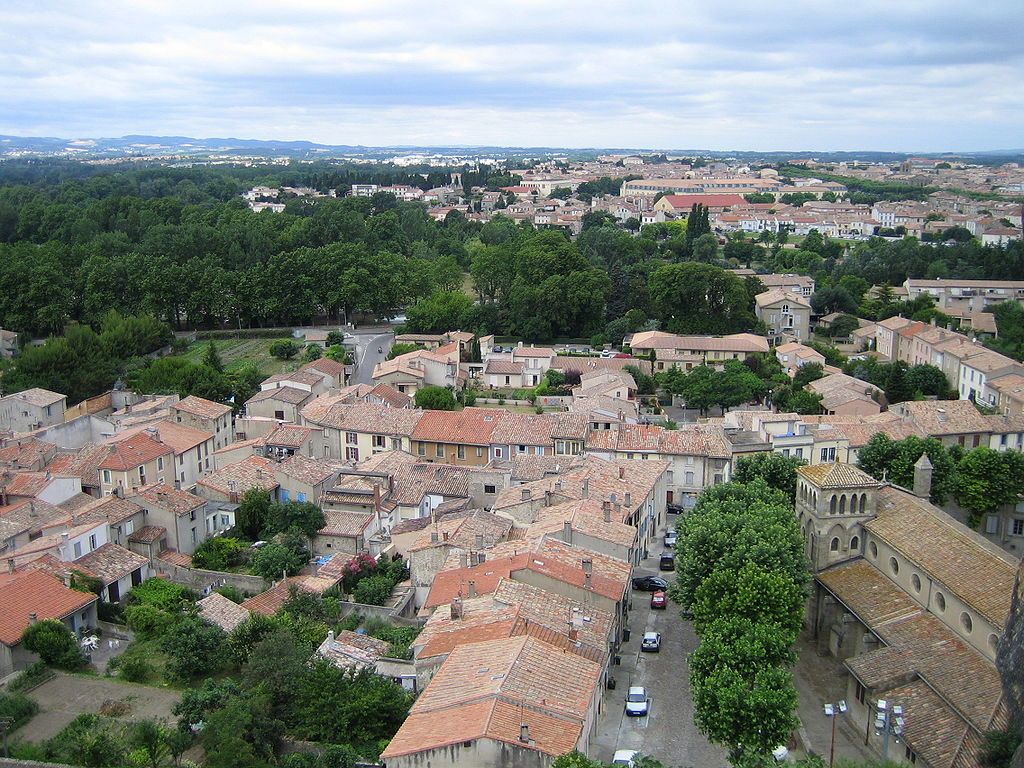 Vue du quartier de la Trivalle et de la ville basse depuis la cité de Carcassonne