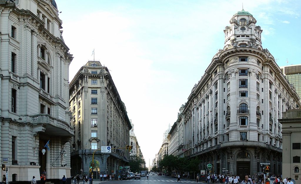 Avenida Roque Sáenz Peña Diagonal Norte et Obélisque de Buenos Aires Argentine