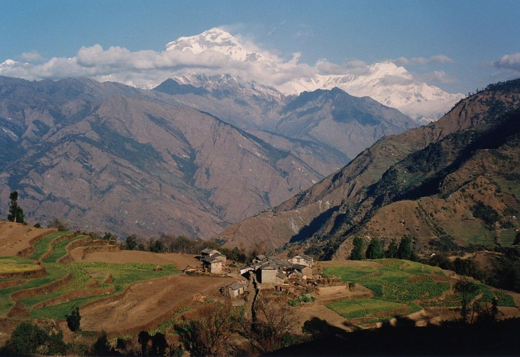 Le Dhaulagiri vu de Ghorepani au Népal