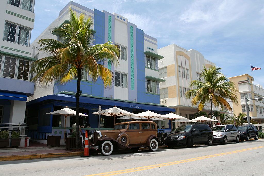 Miami Beach bâtiments Art déco