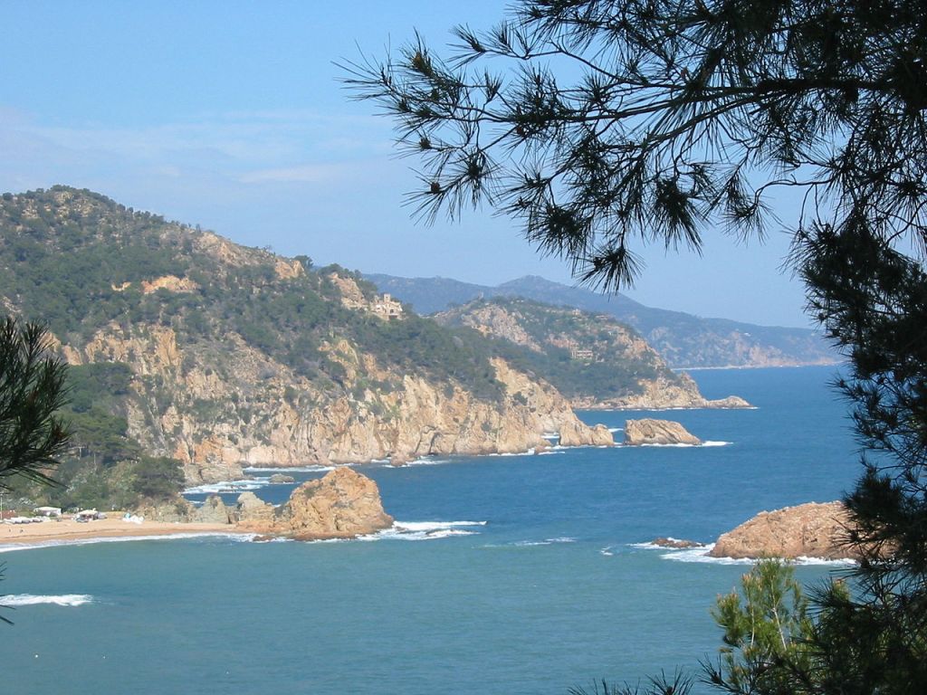 Vue de la Costa Brava entre Sant Feliu de Guíxols et Tossa de Mar