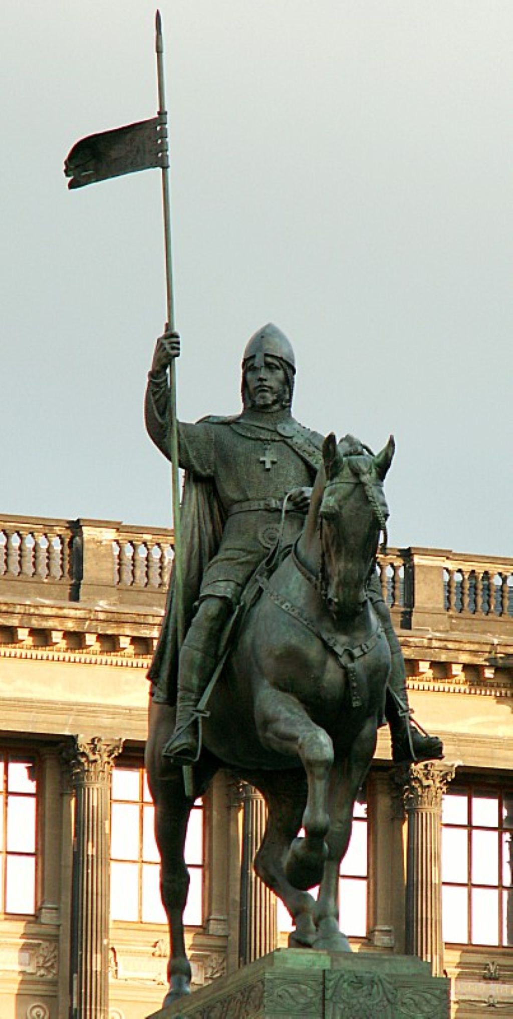 Statue équestre de Venceslas Ier duc de Bohême saint Venceslas lun des fondateurs de lÉtat tchèque à Prague