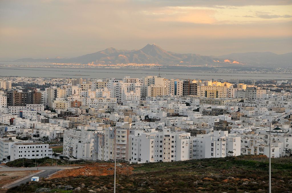Vue sur El Menzah Ennasr et le lac de Tunis