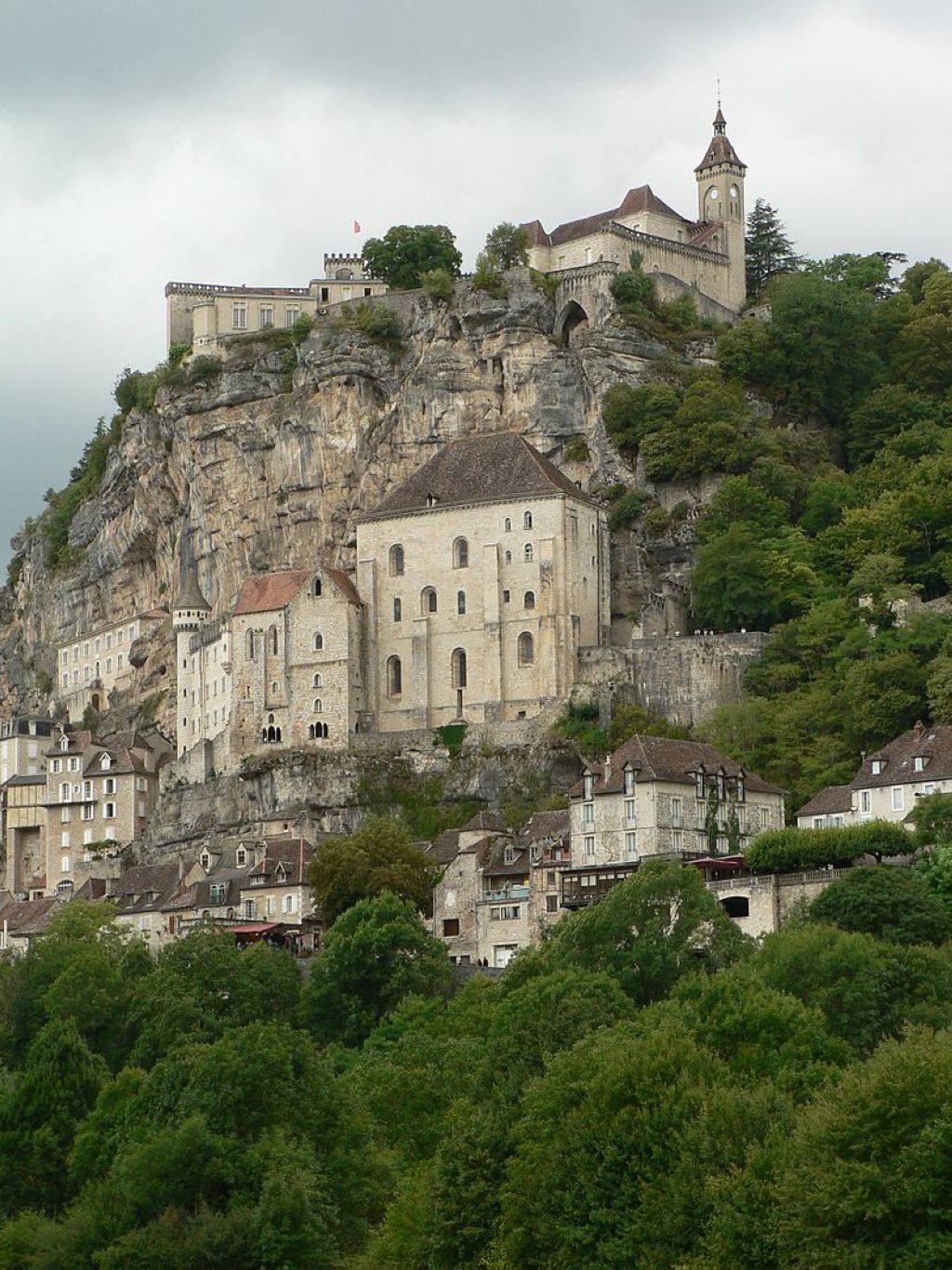 Rocamadour France vue générale par temps gris