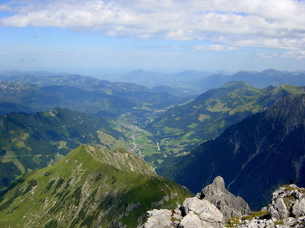 Kleinwalsertal view from the summit of the Widderstein