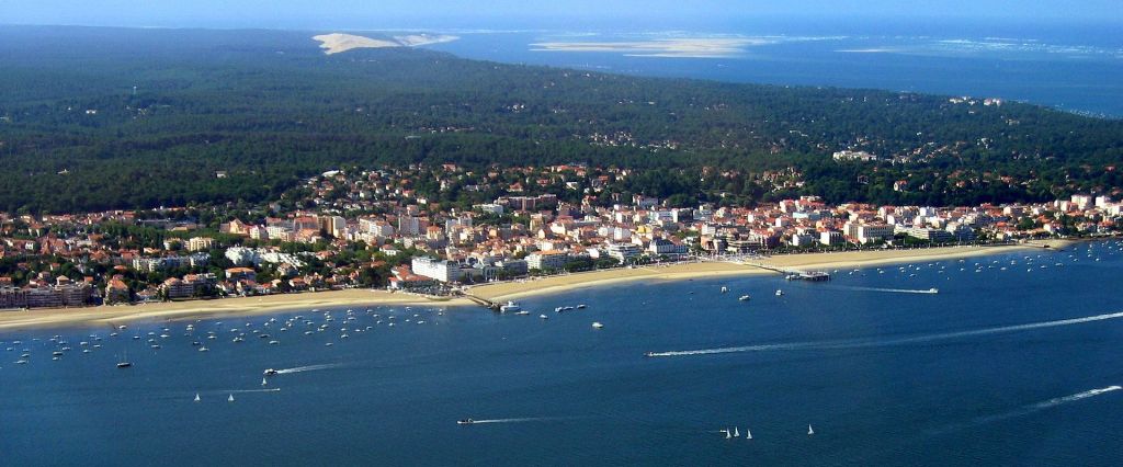 Arcachon sur le littoral des Landes de Gascogne