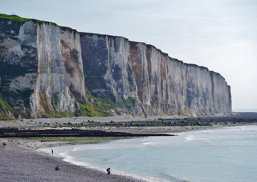 View from the Lighthouse to the Cliffs Le Tréport Department of SeineMaritime Region of Normandy former Upper Normandy France