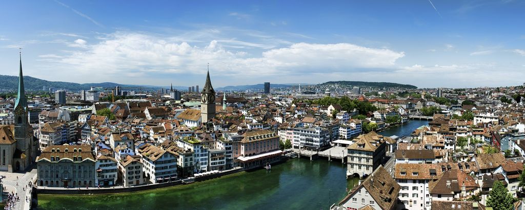 Zurich vu depuis le Grossmünster