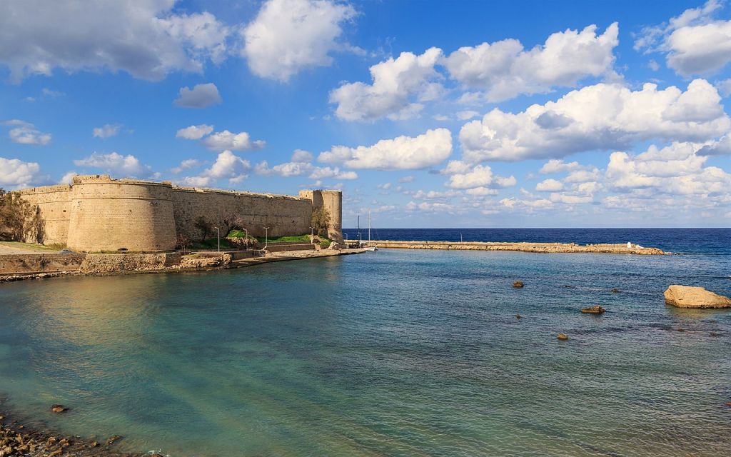 Exterior of the castle in Kyrenia Cyprus