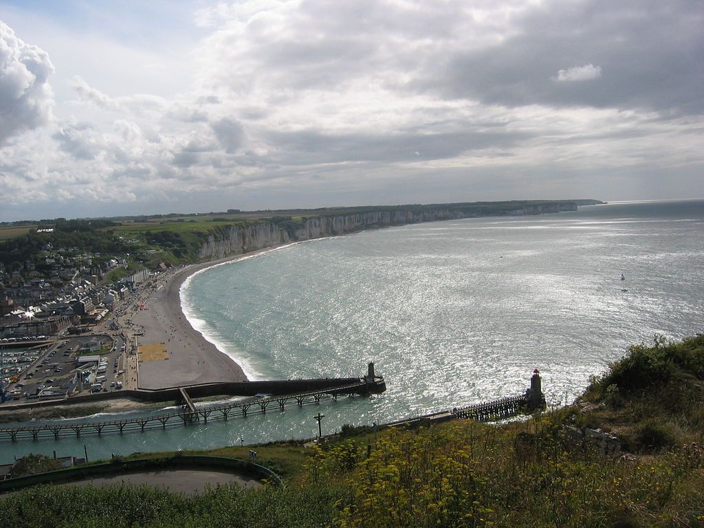 Fécamp la mer vue de la falaise Normandie France
