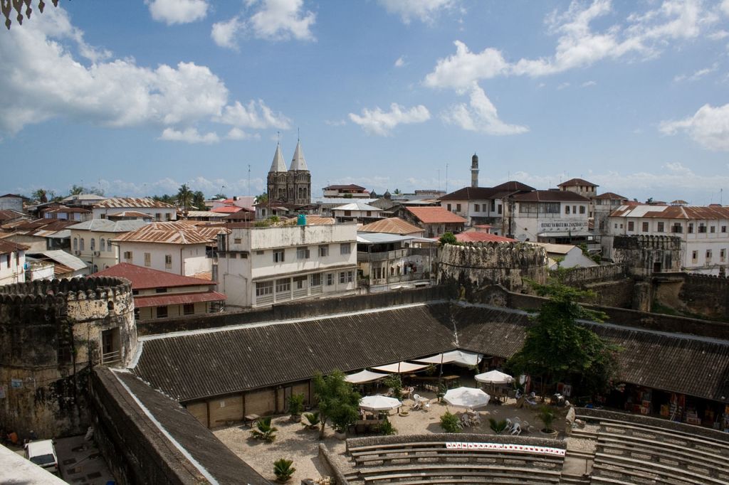 Vue de la ville depuis le fort de Stone Town