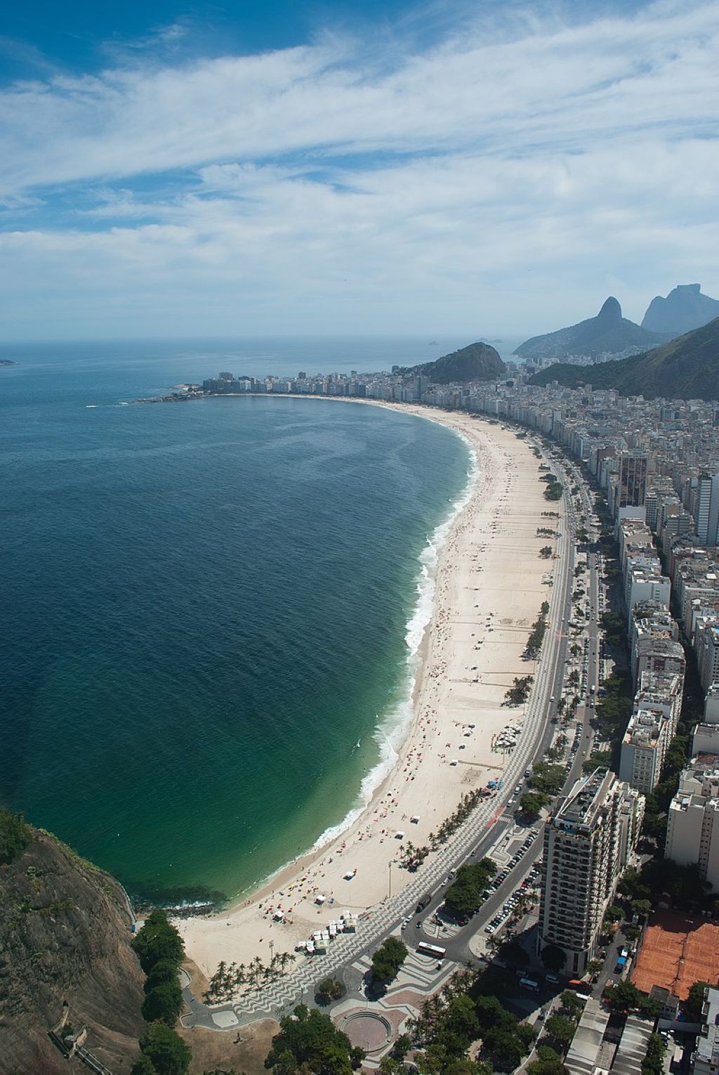 Vista aerea de Copacabana  Río de Janeiro Brasil
