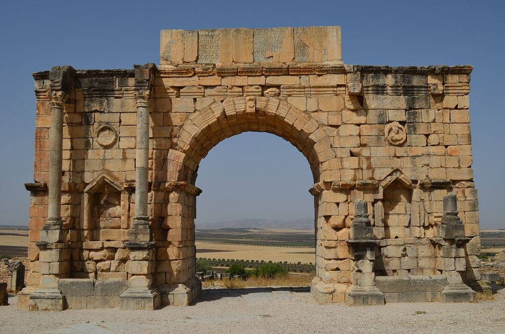 Triumphal Arch of Caracalla at Volubilis Archaeological Site
