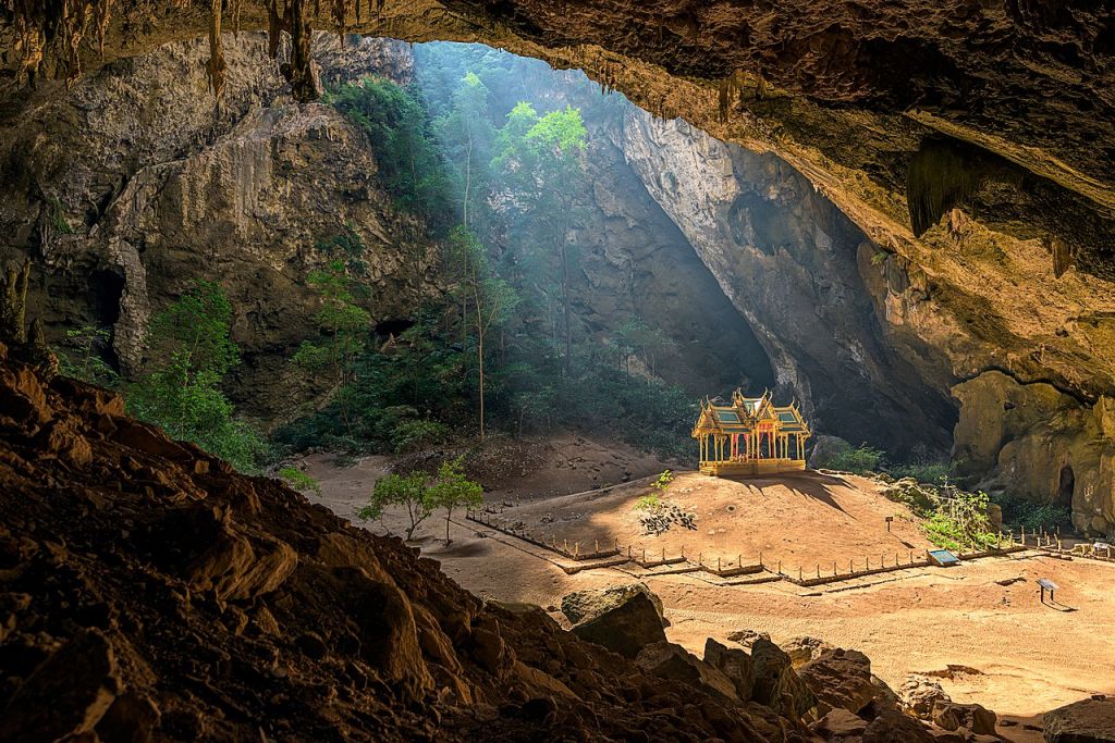 The Royal Kuha Karuhas Pavilion in Phraya Nakhon Cave at Khao Sam Roi Yot National Park  Prachuap Khiri Khan Province  Thailand 