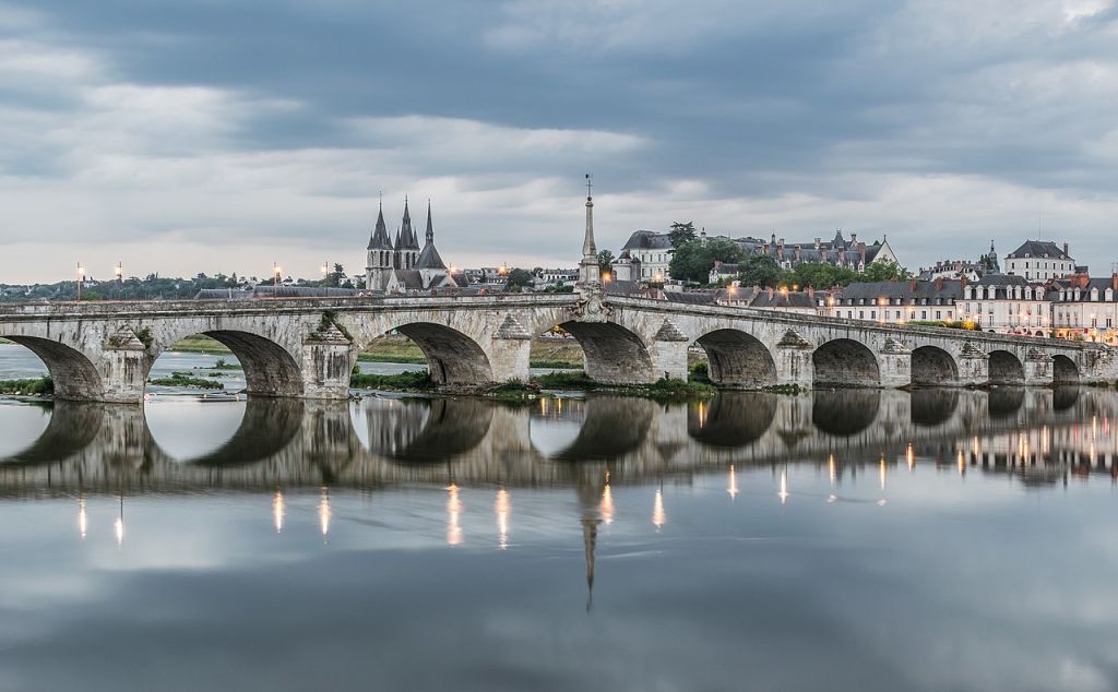 Bridge of JacquesGabriel in Blois
