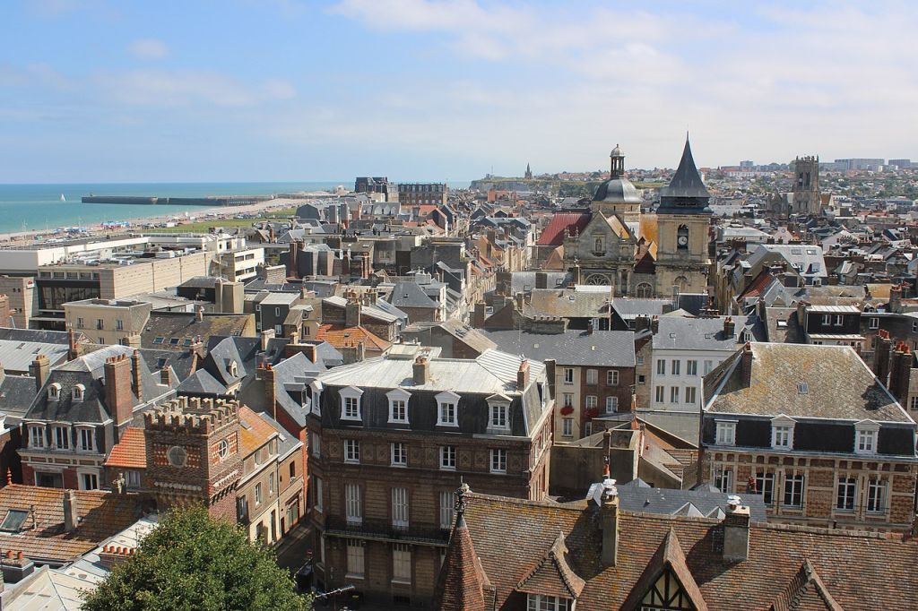Vue générale de la ville de Dieppe depuis le château