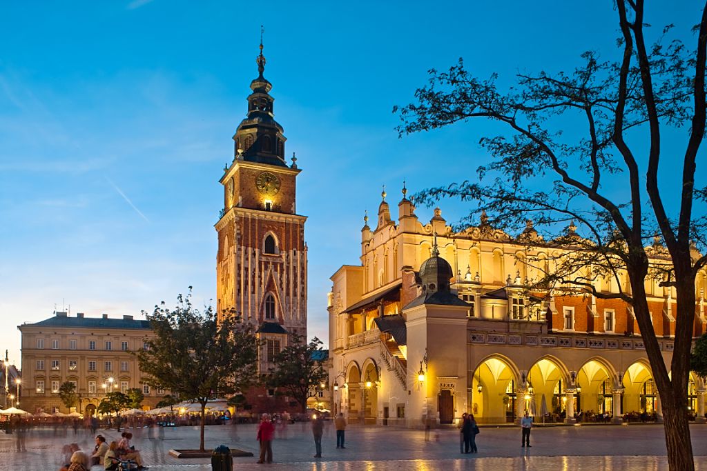The Town Hall Tower  a part of the Sukiennice in Krakow Poland