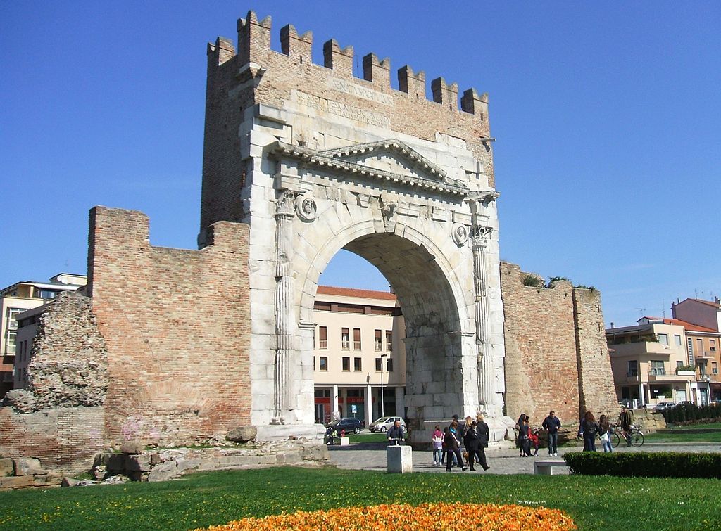 Arch of Augustus in Rimini Italy