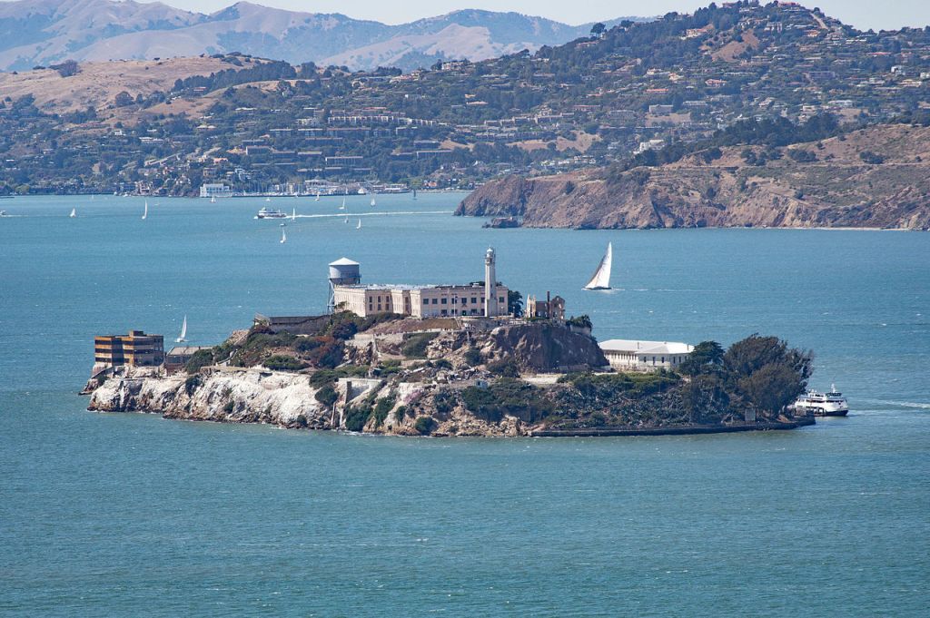 Alcatraz Island from Coit Tower