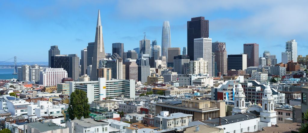 San Francisco vue depuis le parc Coolbrith Juillet 2021