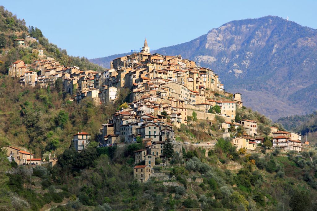 Panorama of Apricale Imperia Italy