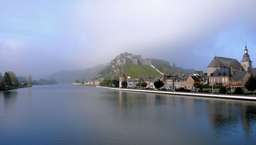 Givet  Vue de la Meuse et du fort de Charlemont