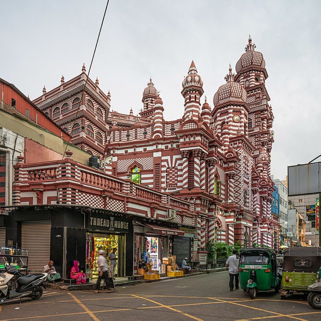 Jami UlAlfar Mosque in Colombo Sri Lanka