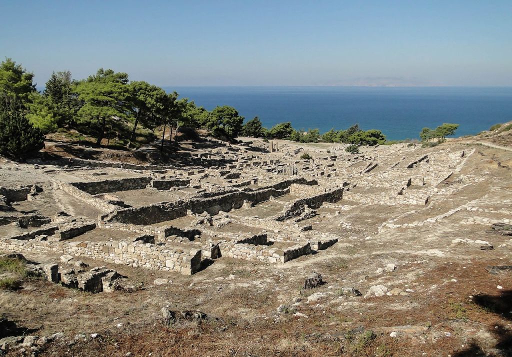 Vue du site de Camiros Rhodes Grèce