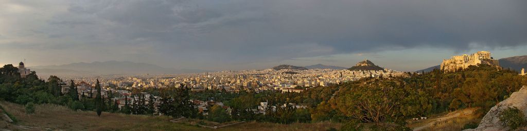 Vue panoramique dAthènes depuis la colline de Pnyx