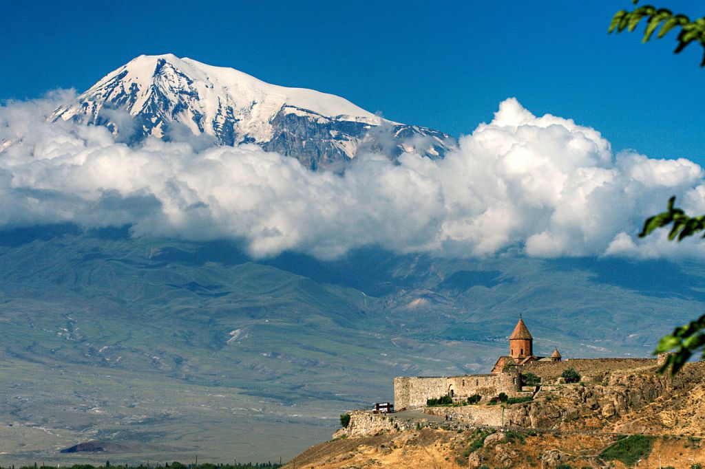 Khor Virap Monastary in Armenia with Mount Ararat in the Background