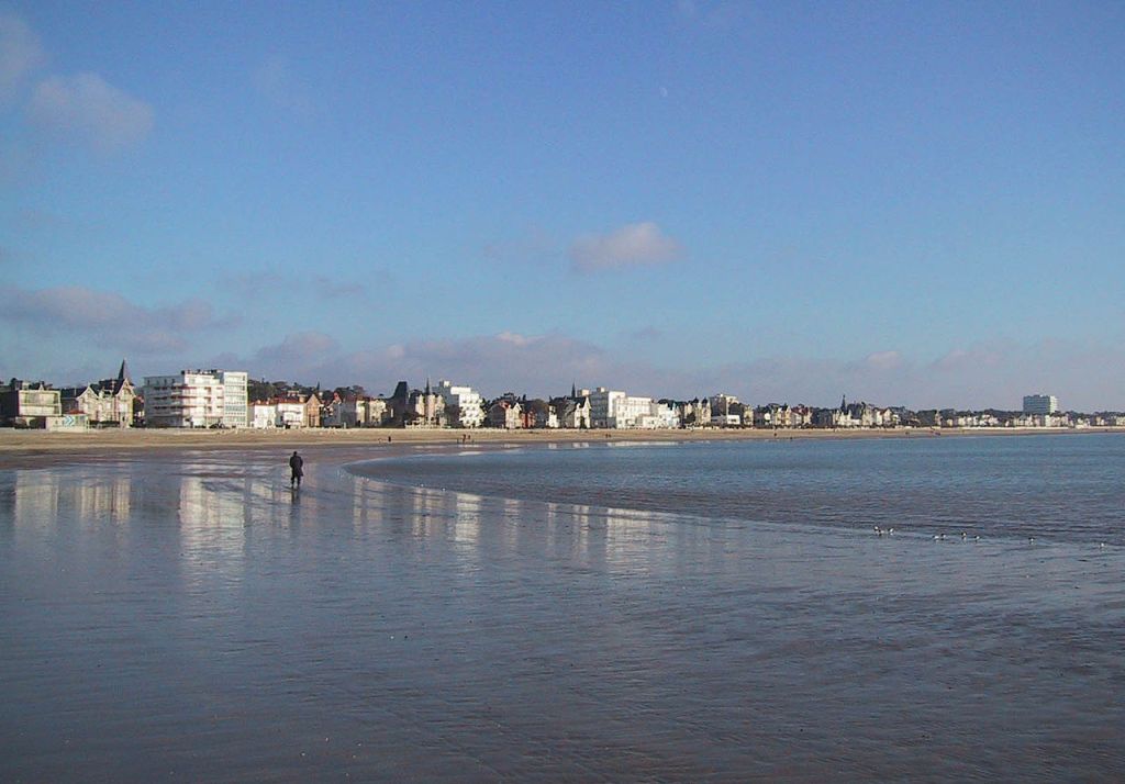 Beach of Royan in winter CharenteMaritime 17 PoitouCharentes France Europe