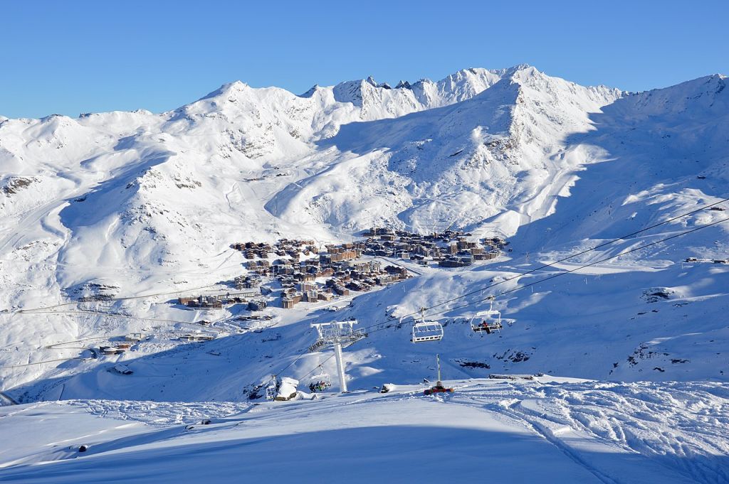 Val Thorens in the morning from Boismint