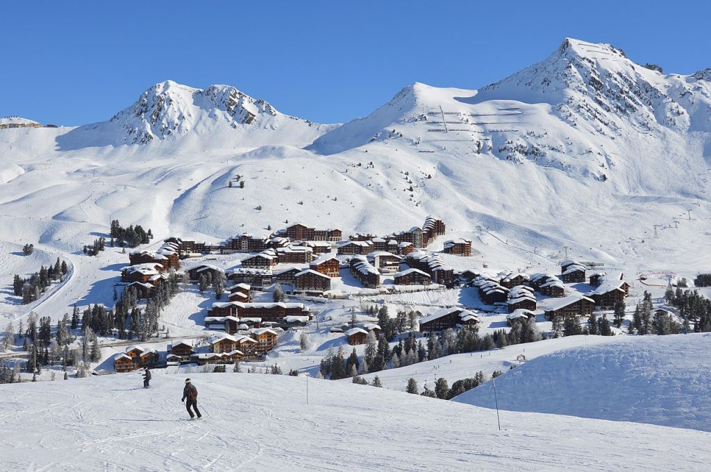 Belle Plagne seen from the piste Colosses