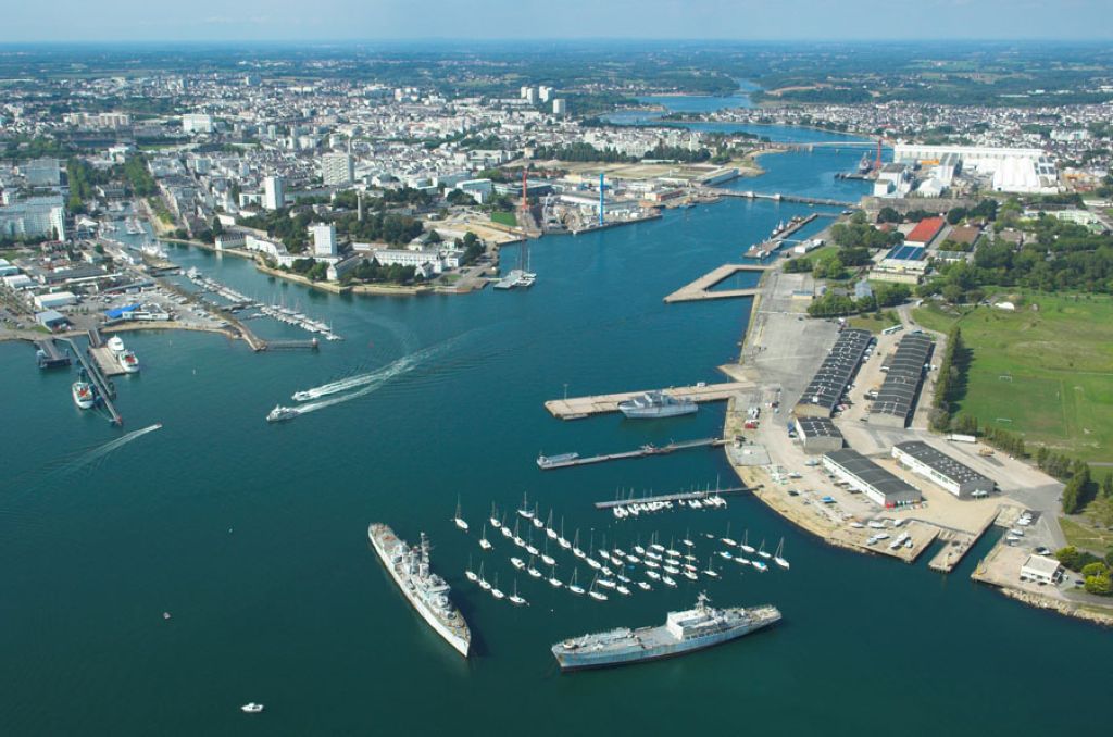 La rade de Lorient vue du ciel
