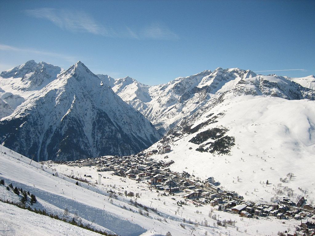 The French ski resort Les Deux Alpes