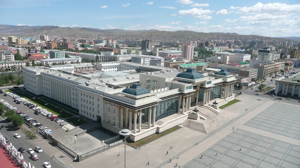 Panorama of Ulan Bator government palace