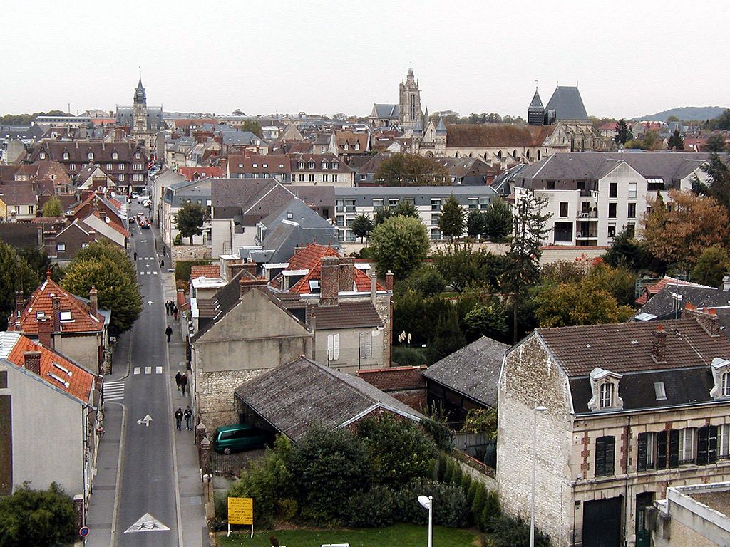 Vue générale sur le centreville de Compiègne depuis le bâtiment BenjaminFranklin