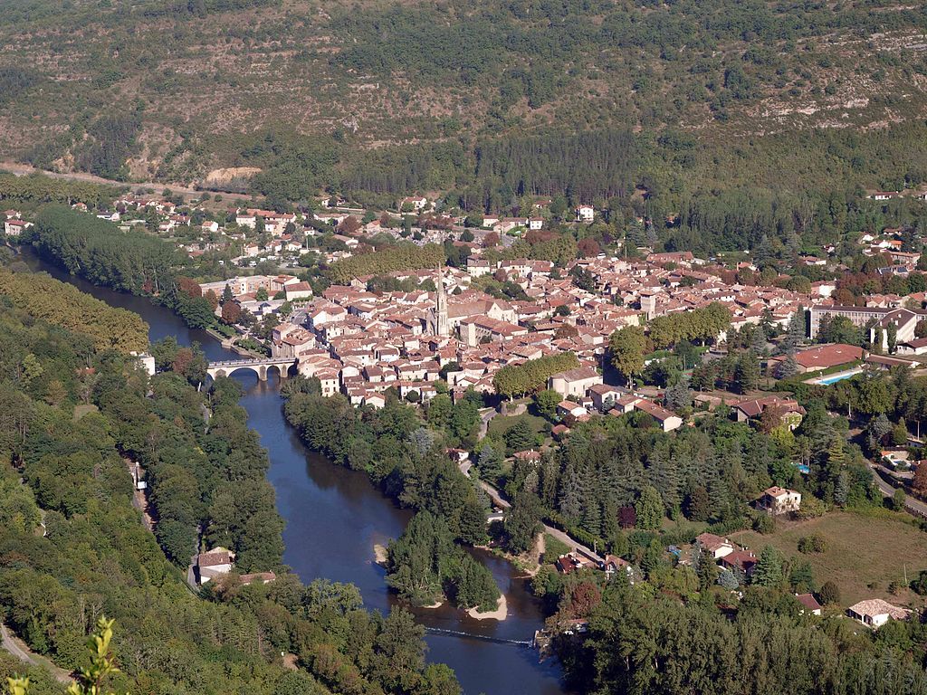 Saint Antonin Noble Val  Vue aérienne