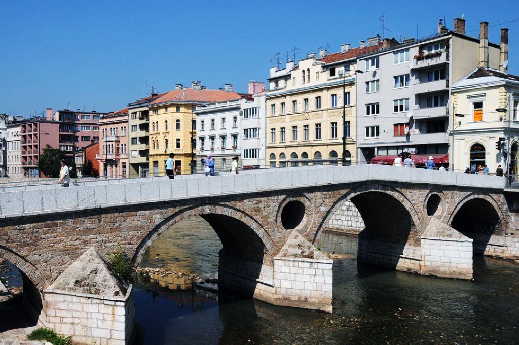Latin Princip Bridge on Miljacka River