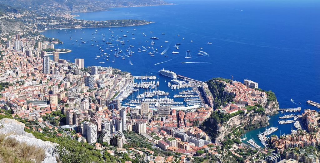Panorama sur Monaco depuis la Turbie France