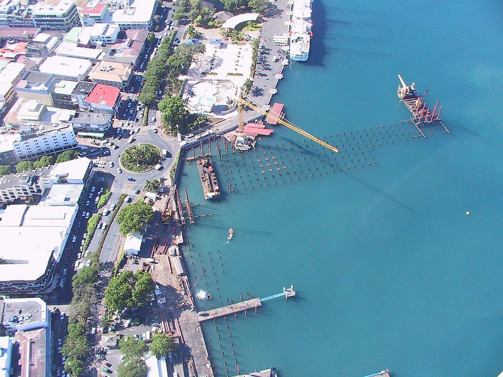 Papeete port vue aérienne