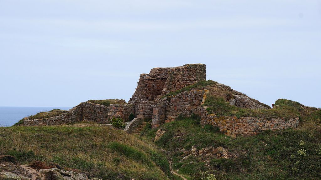 Grosnez Castle in the northwest of Island of Jersey