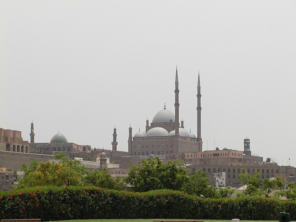 La Citadelle de Saladin vue depuis depuis le Parc AlAzhar Le Caire Égypte