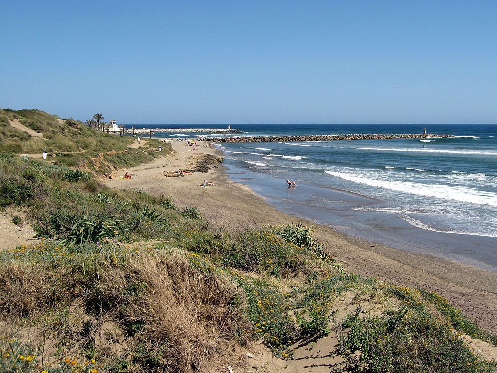 Playa de Cabopino Cabopino beach of the Dunas de Artola