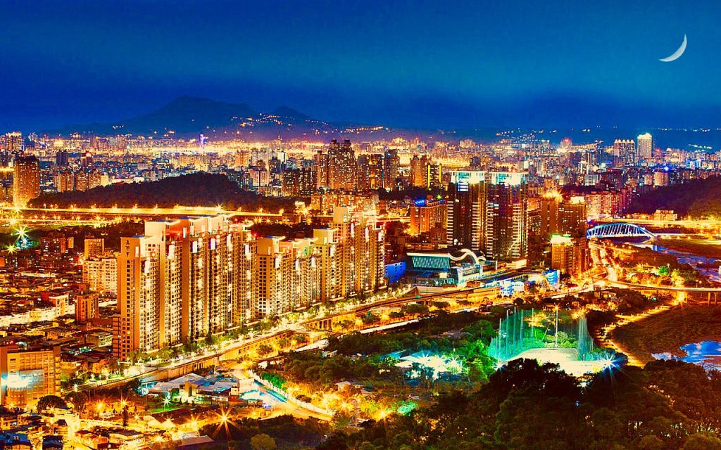 New Taipei City Skyline Night View Landscape
