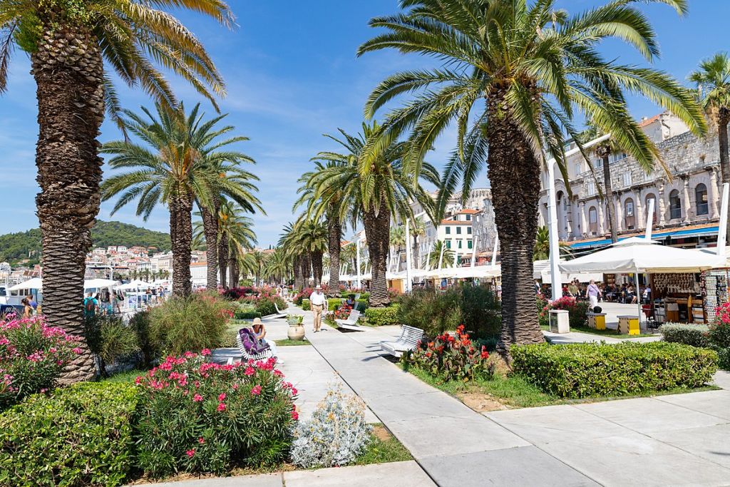 Riva promenade in Split Croatia