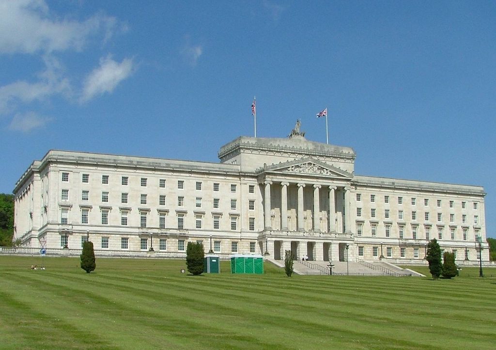 Stormont Parliament building outside Belfast Northern Ireland