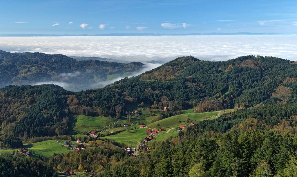 View from the Hohfelsen near Seebach in germany